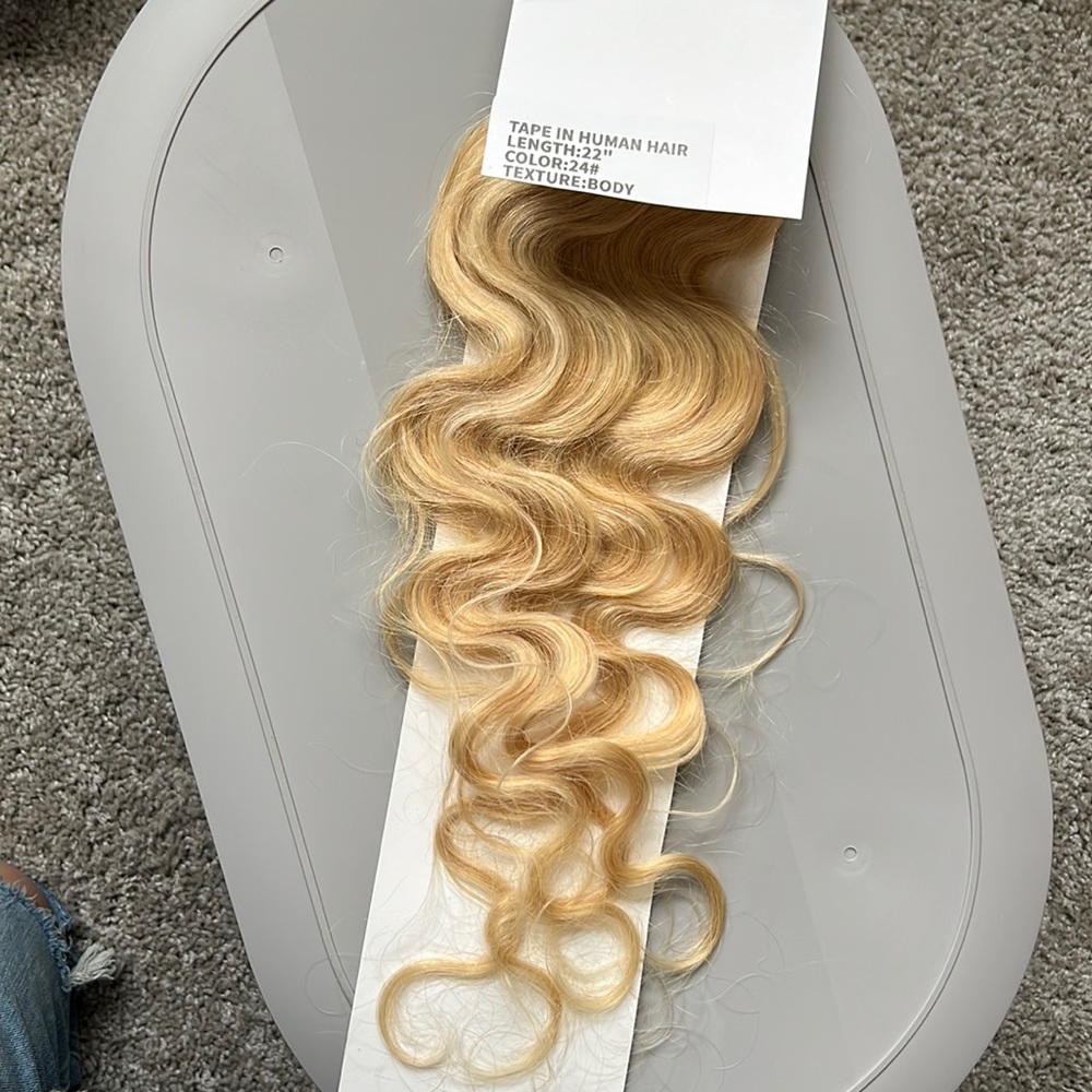 Blonde Curly Human Hair Extensions
